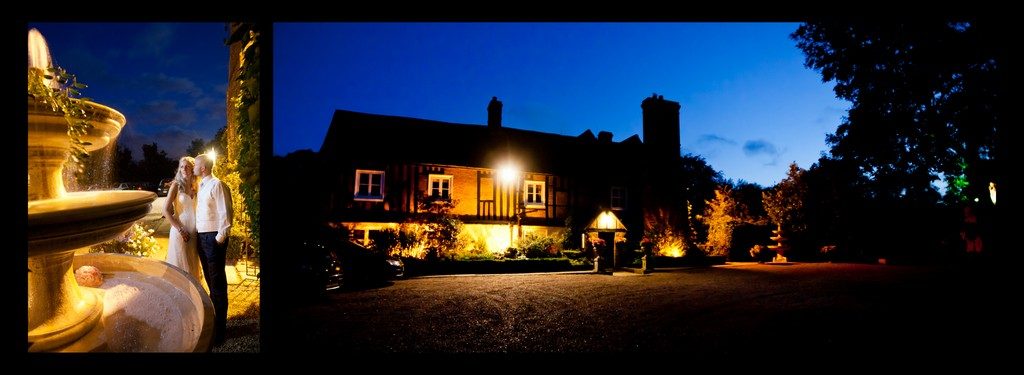 Night time wedding collage