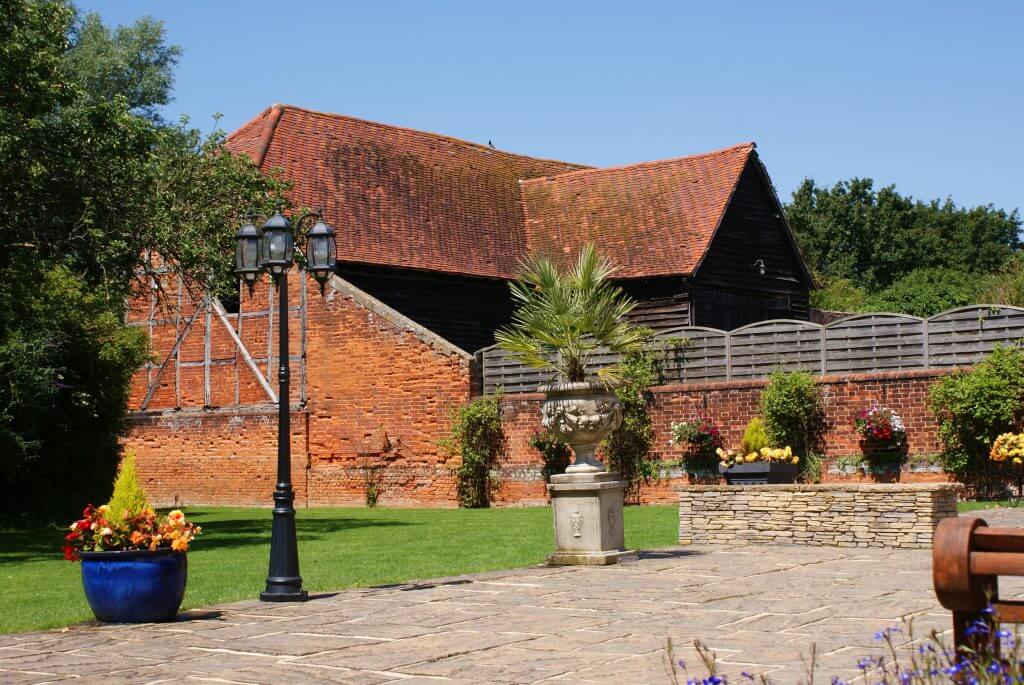 Garden wall and flowers