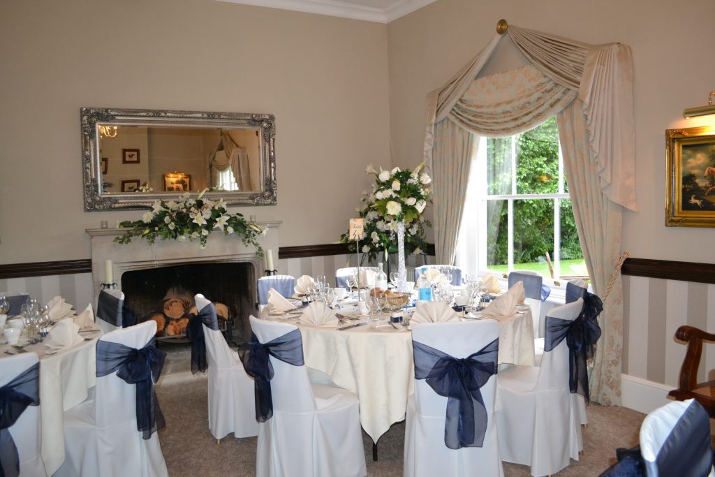 Navy table arrangement