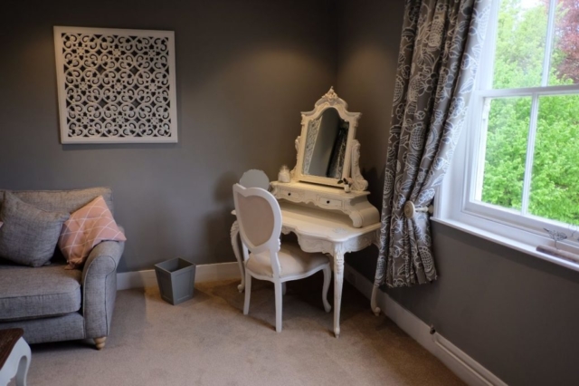 Bridal Suite with Natural Lighting Makeup Table