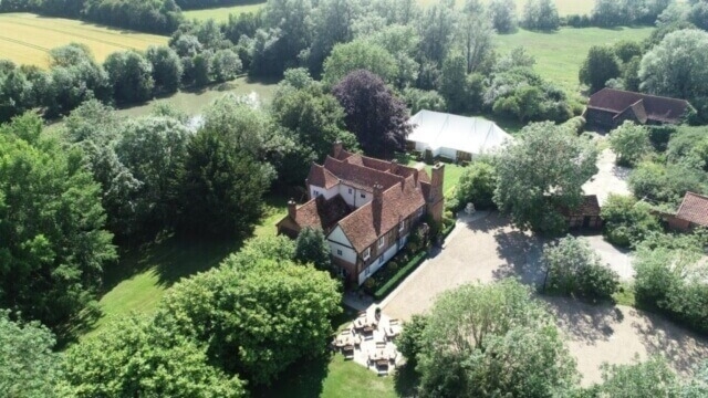 Newland Hall Birds eye view