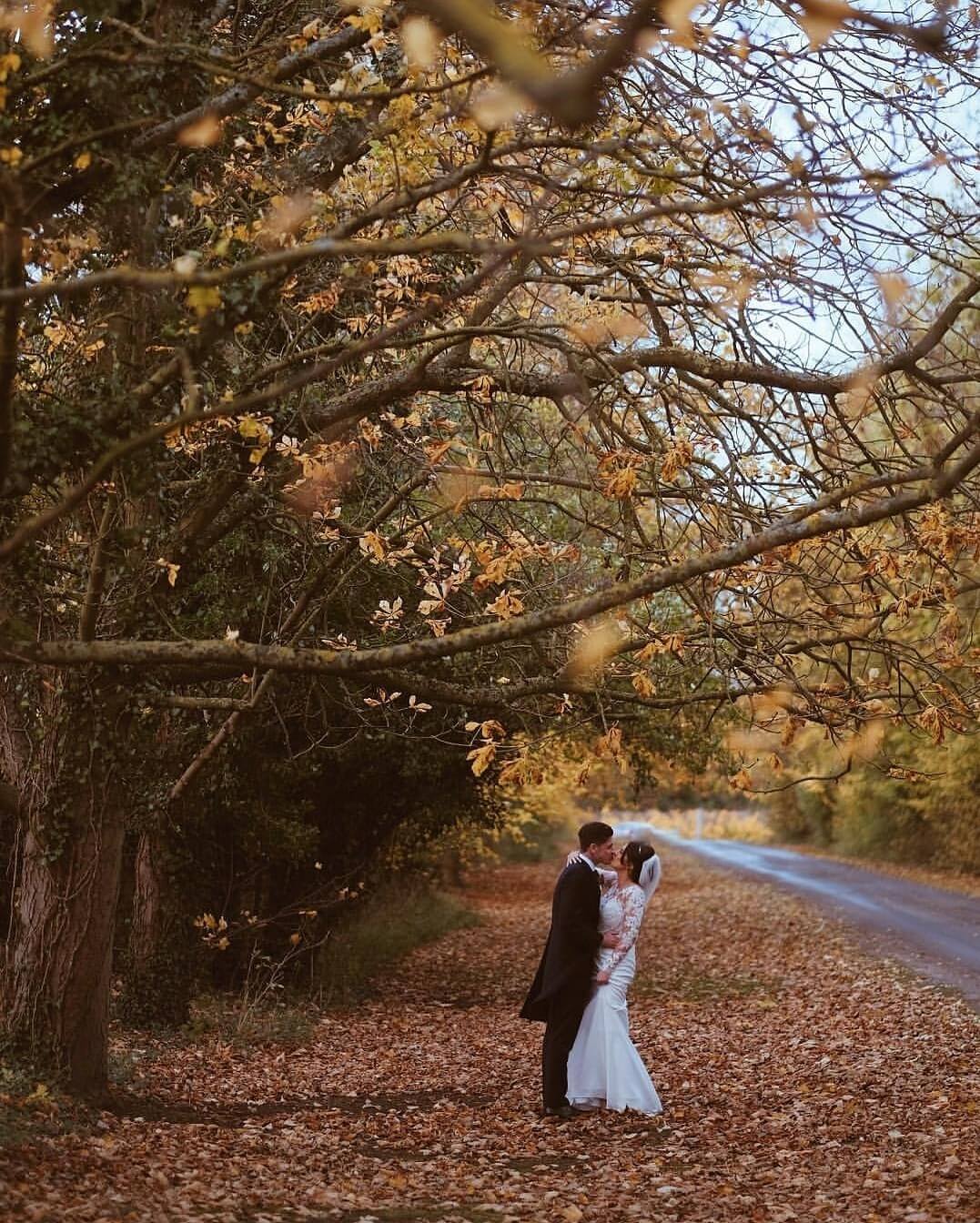 married couple in autumn
