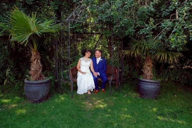 Groom and Bride at Newland Hall